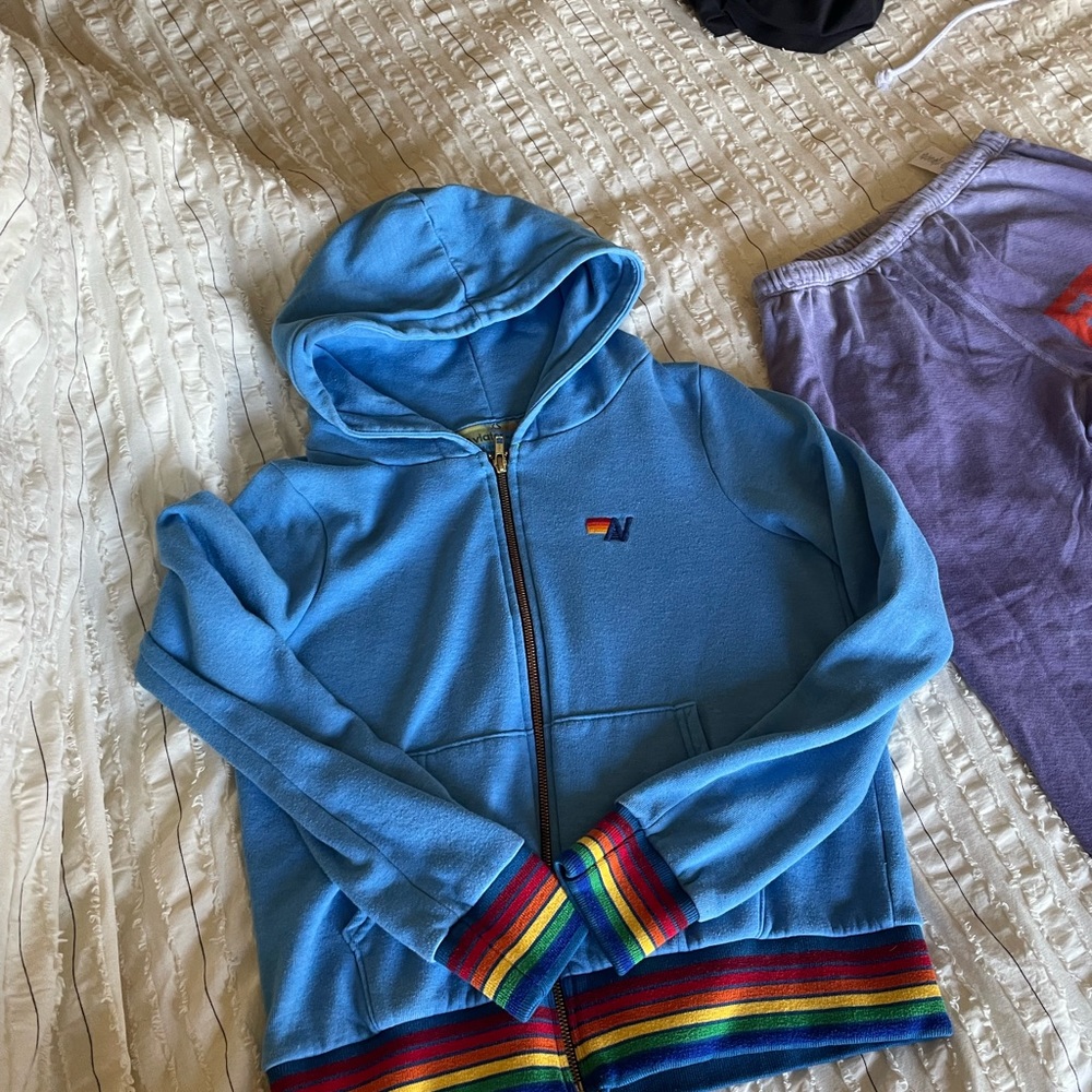 BUNDLE Aviator Nation Zip-Up XS & Free City Sweatpants Small EUC! - Picture 8 of 16